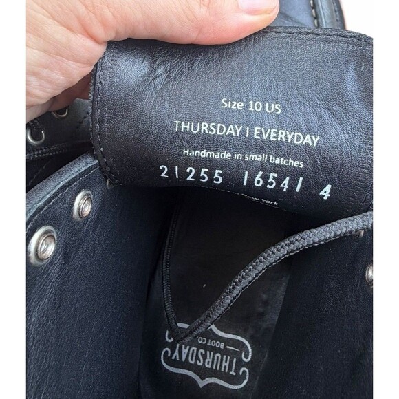 Thursday Boot Co. Everyday Boots Black Leather Lace Up Chukka Chelsea Boot White main image 10